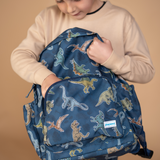Boys Large Multi Coloured Personalised Dinosaur Print Backpack