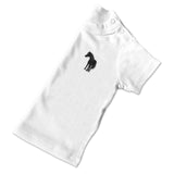 Organic Baby Standing Horse T Shirt - Black Embroidery