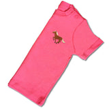 Organic Baby Running Horse T Shirt - Brown Embroidery