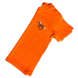 Organic Baby Running Horse T Shirt - Brown Embroidery