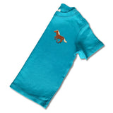 Organic Baby Running Horse T Shirt - Brown Embroidery