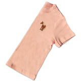 Organic Baby Standing Horse T Shirt - Brown Embroidery