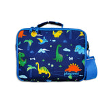 Kids Blue Personalised Dinosaur Print Lunch Box