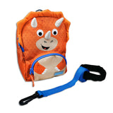 Toddler Mini Orange Personalised Dinosaur Backpack - Terry the Triceratops