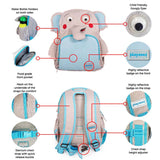 Bubbles The Elephant Grey Personalised Medium Backpack
