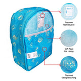 Bubbles The Elephant Grey Personalised Medium Backpack