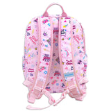 Girls Large Pink Personalised Slogan Print Backpack