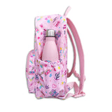 Girls Large Pink Personalised Slogan Print Backpack