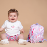 Girls Mini Pink Personalised Unicorn Print Backpack with Reins