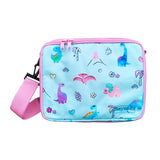 Girls Seafoam Personalised Dinosaur Print Lunch Box