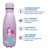 Girls Mermaid Water Bottle 350ml