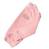 Girls 'LOVE' Jumper - Pastel Embroidery