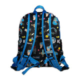 Kids Large Blue and Black Personalised Gaming Print Backpack