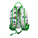 Boys Medium Green Personalised Tractor Backpack