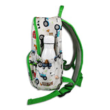 Boys Medium Green Personalised Tractor Backpack