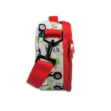 Boys Red Personalised Tractor Lunch Box