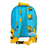 Toddler Mini Bright Blue Personalised Digger Print Backpack