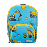 Toddler Mini Bright Blue Personalised Digger Print Backpack