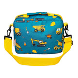 Boys Green Personalised Digger Print Lunch Box