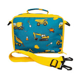 Boys Green Personalised Digger Print Lunch Box