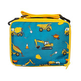 Boys Green Personalised Digger Print Lunch Box