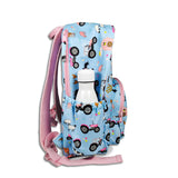 Girls Large Blue and Pink Personalised Tractor Backpack