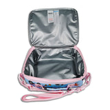 Girls Blue and Pink Personalised Tractor Lunch Box