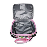 Girls Grey and Pink Personalised Tractor Lunch Box