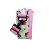 Girls Grey and Pink Personalised Tractor Lunch Box