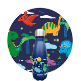Kids Blue Dinosaur Water Bottle Boys 350ml