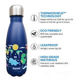 Kids Blue Dinosaur Water Bottle Boys 350ml