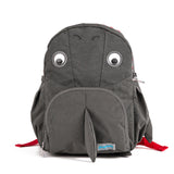 Kai the Shark Grey Personalised Medium Backpack