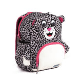 Mya The Snow Leopard Black Personalised Medium Backpack