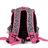 Mya The Snow Leopard Black Personalised Medium Backpack