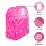 Mya The Snow Leopard Black Personalised Medium Backpack