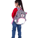 Mya The Snow Leopard Black Personalised Medium Backpack