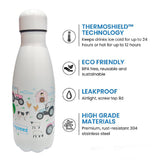 Girls Pink Tractor Water Bottle 350ml