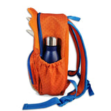 Kids Orange and Blue Personalised Dinosaur Backpack - Terry the Triceratops