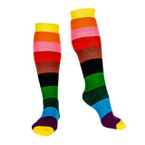 Squelch Rainbow Stripes Adult Welly Sock