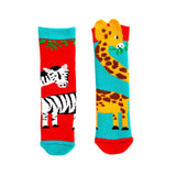 Squelch Giraffe and Zebra Mini Welly Sock 3-6 Years