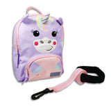 Girls Pink Personalised Mini Unicorn Backpack with Reins - Luna the Unicorn
