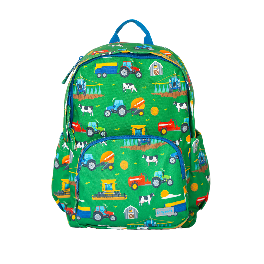 Boys Large Personalised Tractor & Farm Backpack | Playzeez