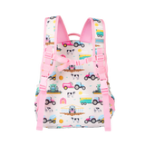 Girls Large Pink Personalised Tractor & Farm Backpack