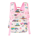 Girls Medium Personalised Pink Tractor & Farm Backpack