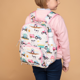 Girls Medium Personalised Pink Tractor & Farm Backpack