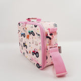 Girls Personalised Pink Farm & Tractor Lunch Box