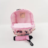Girls Mini Pink Personalised Farm and Tractor Print Backpack with Reins