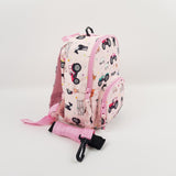 Girls Mini Pink Personalised Farm and Tractor Print Backpack with Reins