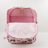 Girls Large Pink Personalised Farm & Tractor Backpack