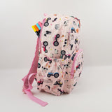 Girls Large Pink Personalised Farm & Tractor Backpack